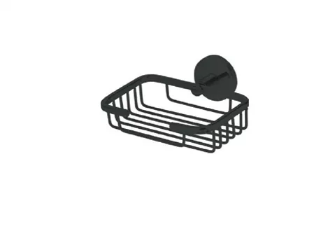 rozetli kare tel sabunluk 13-15 cm siyah